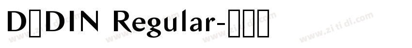 D_DIN Regular字体转换